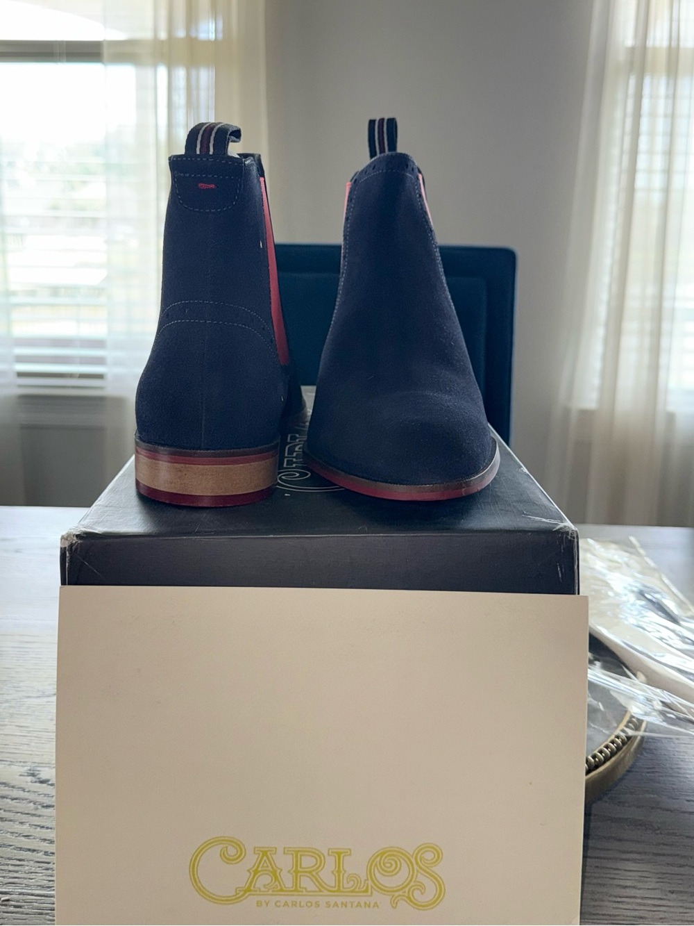 Carlos Santana Men’s Mantra Chelsea Suede Chukka Boots | Deep Blue | Sz. 10 NWB - Picture 6 of 7